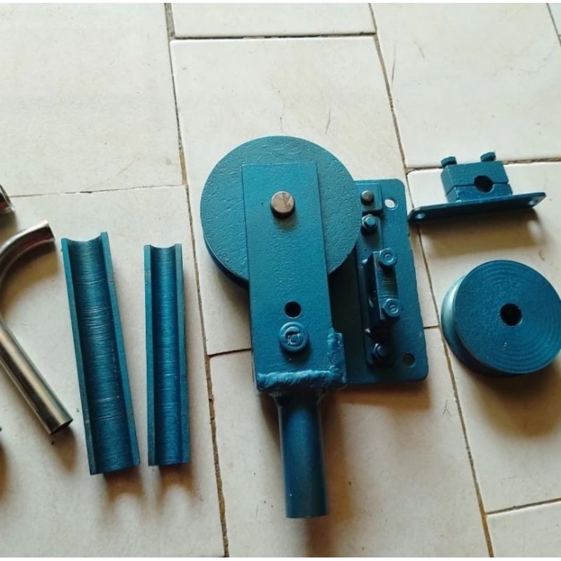 alat tekuk pipa besi stainless diameter 19mm & 16mm bending roll bending..