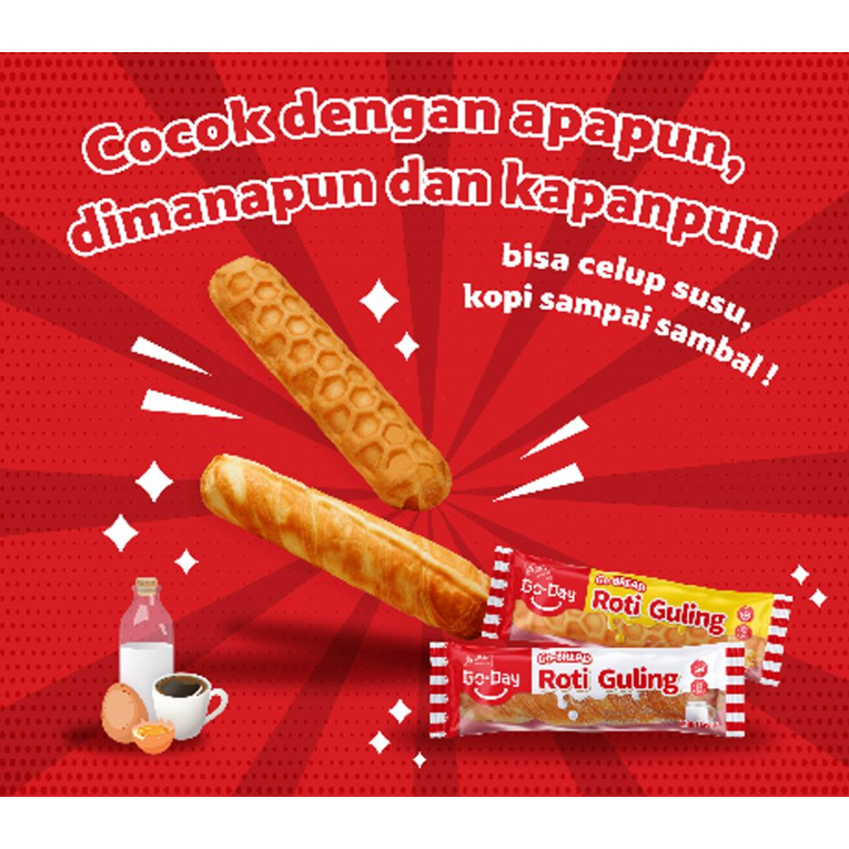 

Go-day roti waffle chesee and original | roti guling | 10 pcs | HALAL|BPOM