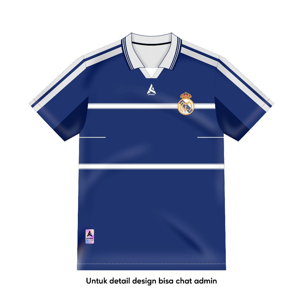 ATHLETIC SPORTWEAR - Jersey Vintage Bola Fantasy Real Madrid Away 1998-1999 Fullprinting Casual - At