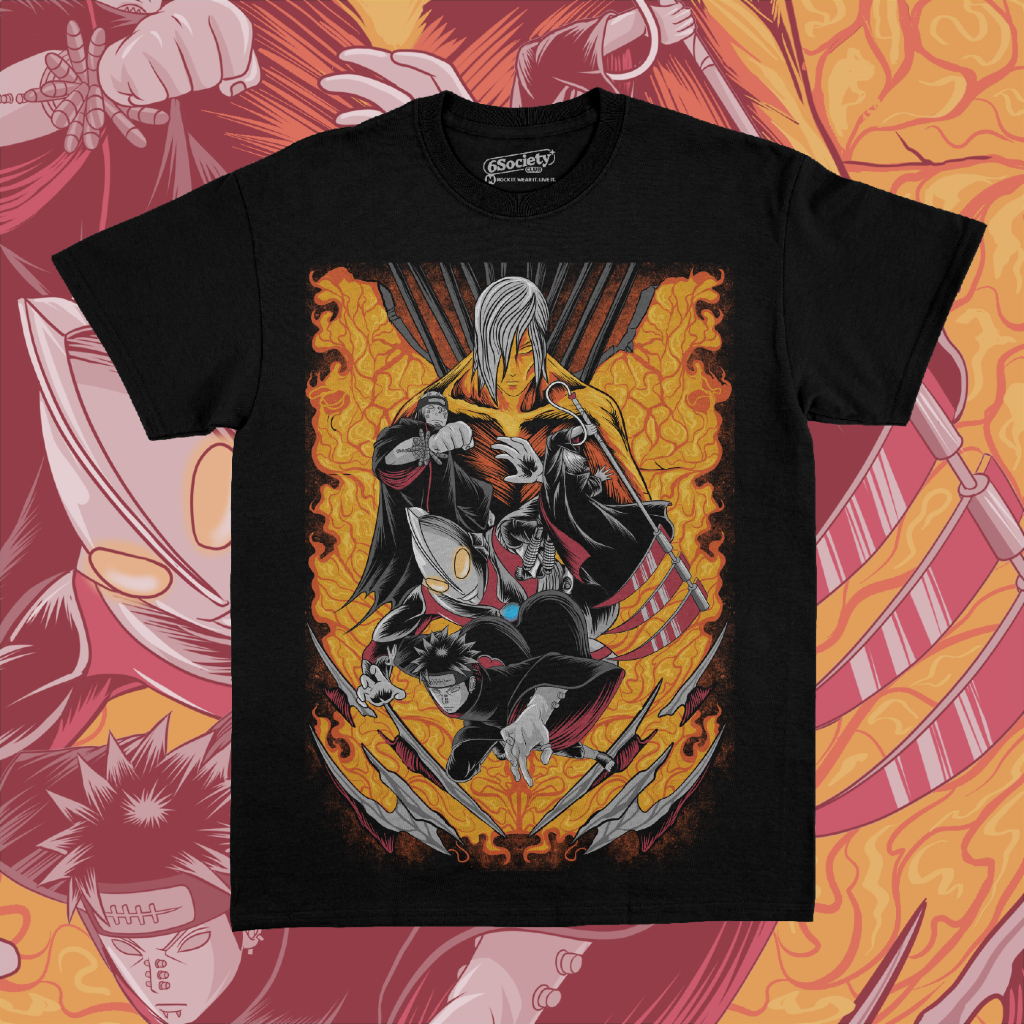 Kaos Anime Akatsuki Naruto x Ultraman – Baju Distro Pria / Unisex Premium Cotton Combed 24s