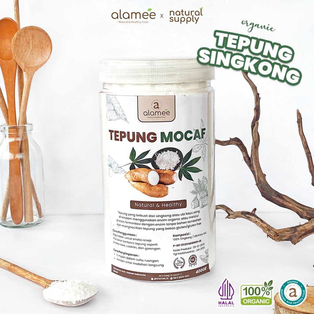 

ALAMEE Tepung Mocafine Gluten Free Tepung Singkong Sehat Rendah Gula High Fiber 400gr