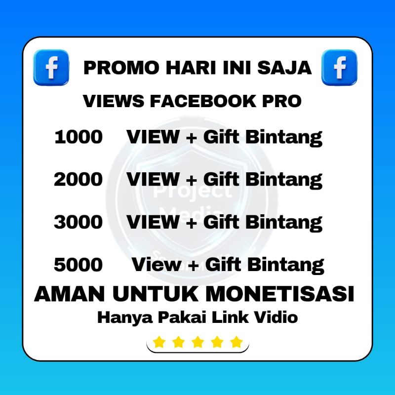 Promo Hari Ini View Facebook Pro View Facebook Bonus Gift Bintang