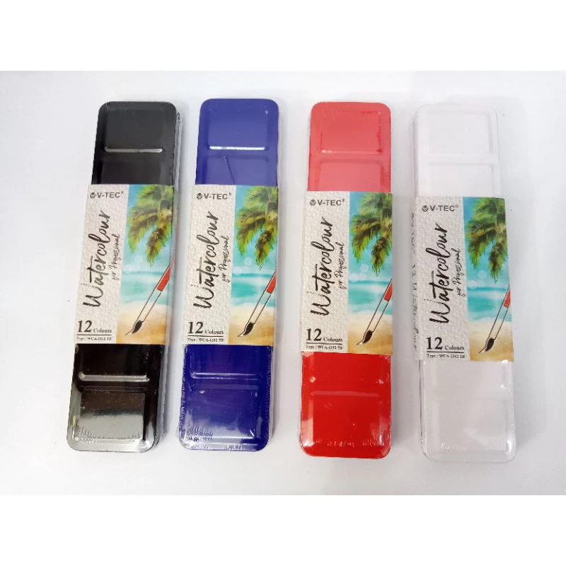 

V-TEC Watercolor Kaleng Cat Air Tin Case WCA-1312 24W + Kuas