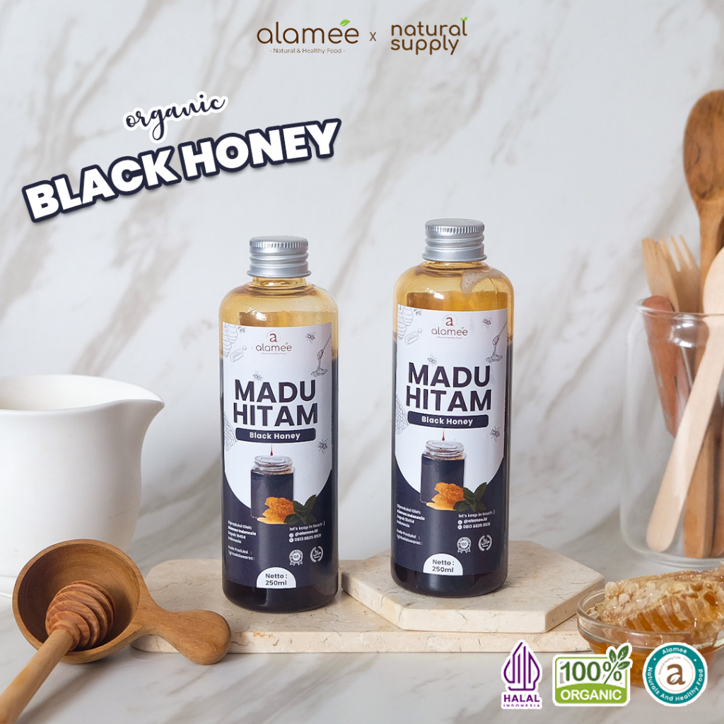 

Madu Asli Pahit 250ml Hitam Black Honey Raw Murni Alami Natural Hutan Forest Madinah Farm madinah
