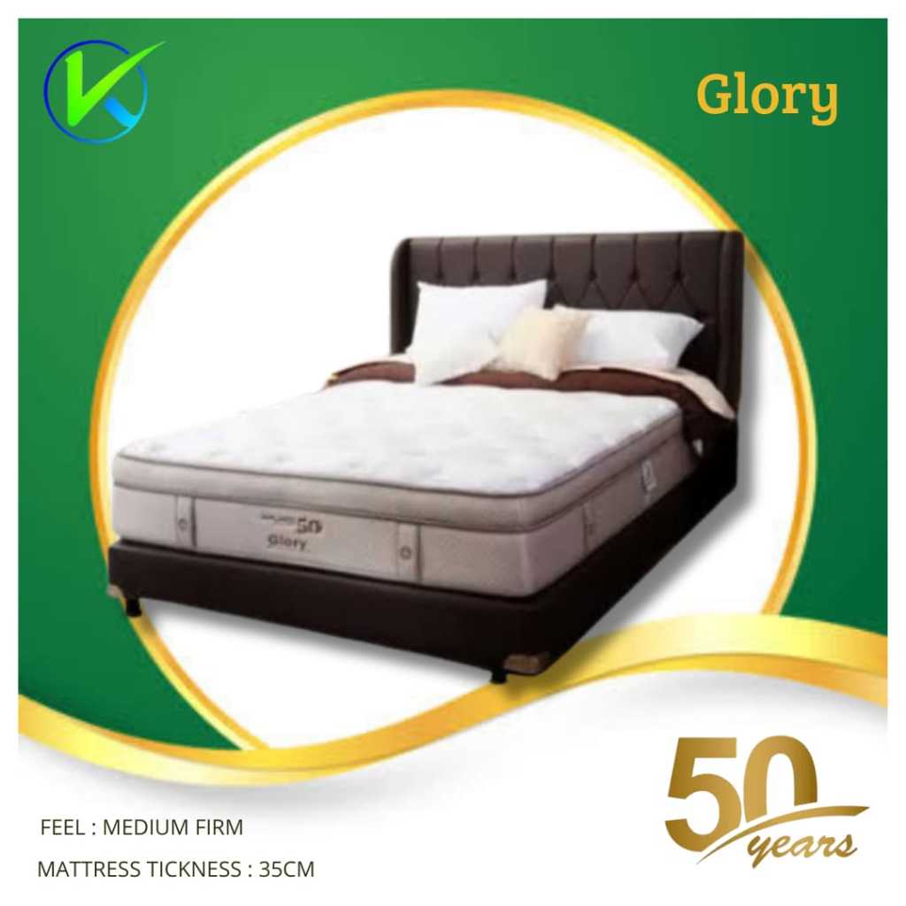 Springbed Airland 50 Tahun GLORY Sandaran Harriet FullSet Ukuran 180x200