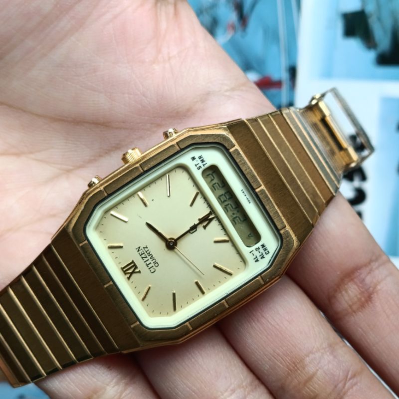 Jam Tangan Pria Citizen Anadigi Vintage