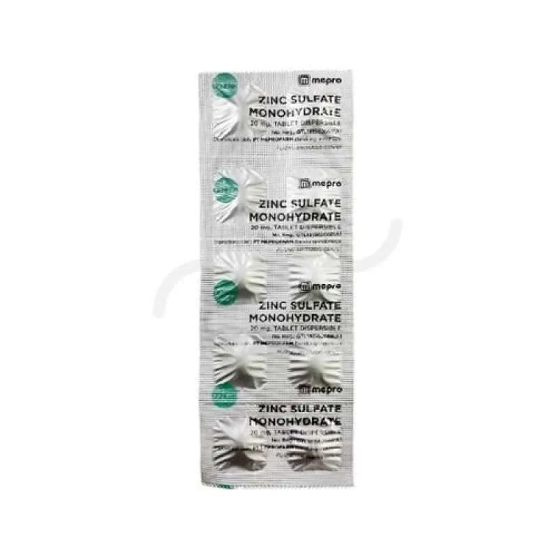 Zinc Sulfate Monohydrate Mepro 20 Mg Strip 10 Tablet