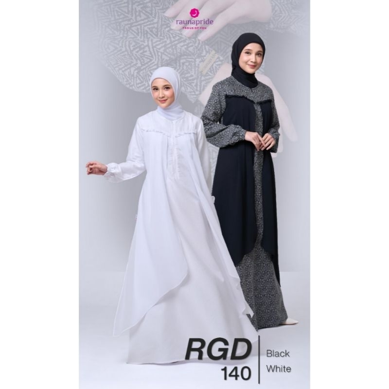 Baju Gamis Wanita Terbaru/Baju Gamis Wanita/Gamis Dewasa/Gamis Hitam/Gamis Putih/Gamis Rauna/RGD 140