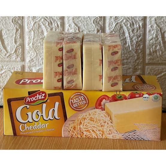 

Prochiz Gold 2kg Keju Cheddar - chedar - blok/keju serbaguna isi 2 kg