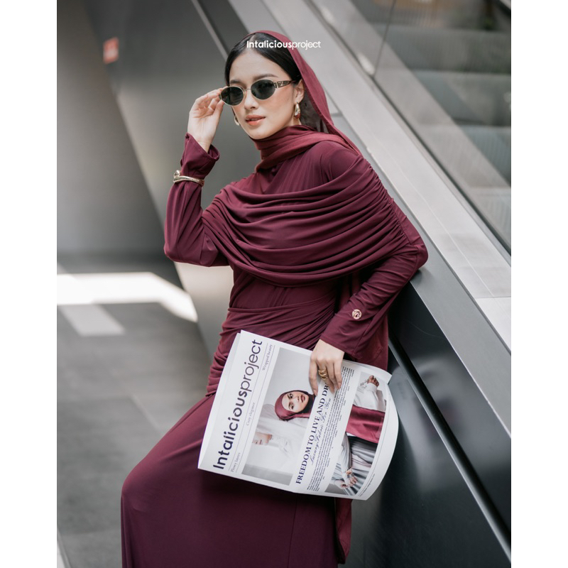 Intaliciousproject - Monalisa Dress in Merlotwine