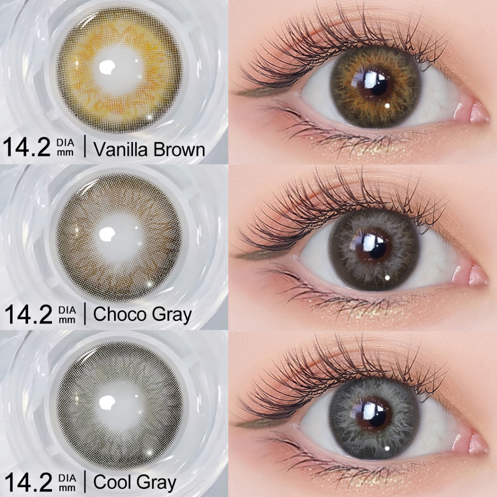 Magister Softlens 14.2 mm Mata Normal softlens grey Lensa Kontak Bergaya Soflens Murah Lensa Warna