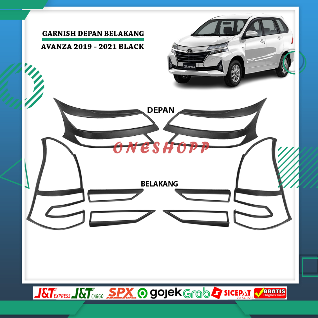 GARNISH LAMPU DEPAN BELAKANG AVANZA 2019 - 2021