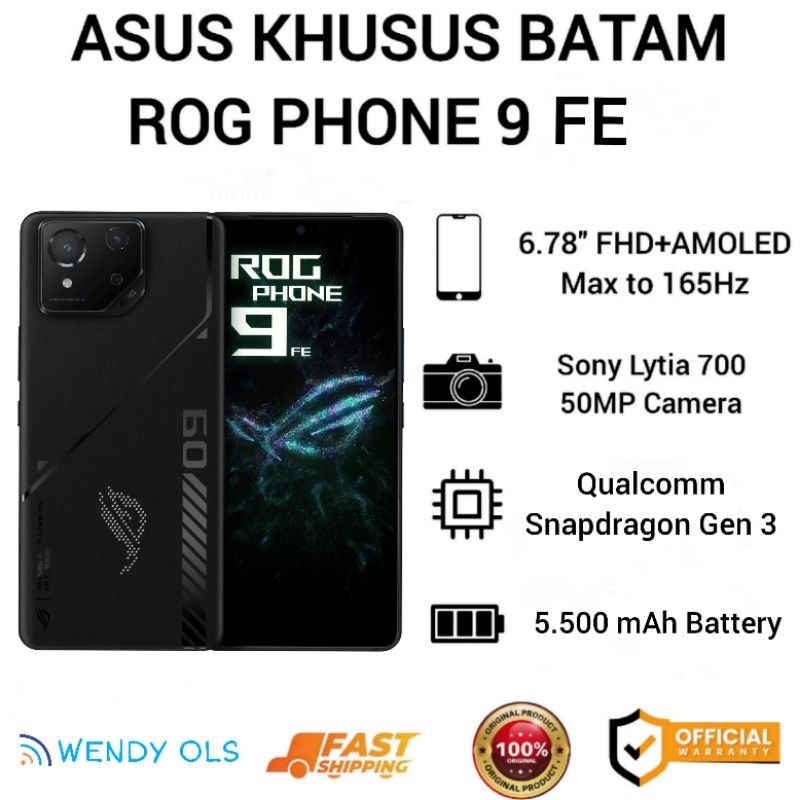 ASUS ROG PHONE 9 FE 12/256GB 12/512GB 5G ORIGINAL GARANSI RESMI INDONESIA