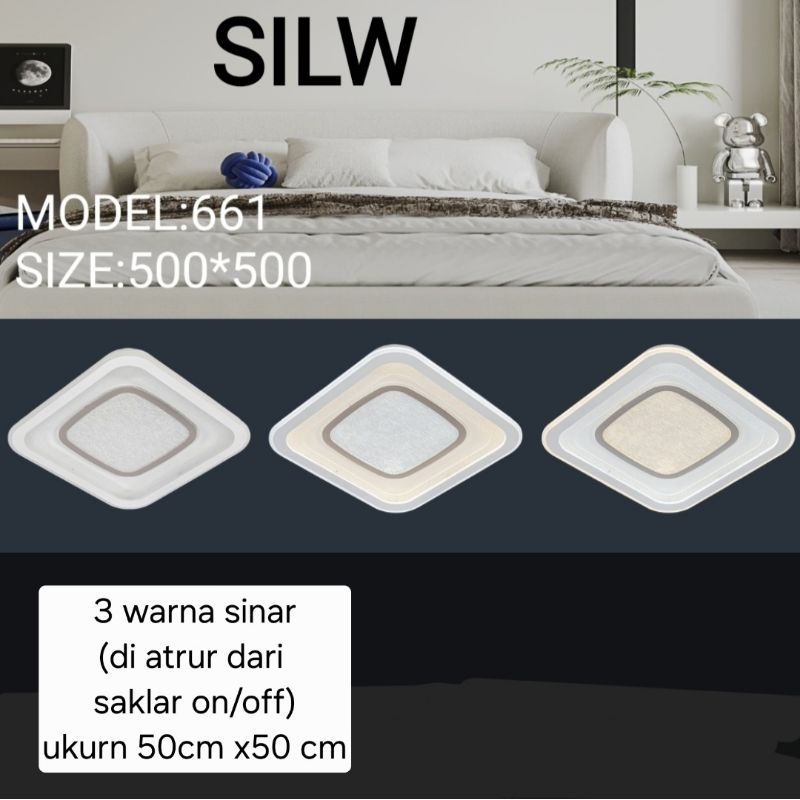 lampu led plafon ceiling lamp tempel bulat kotak new model