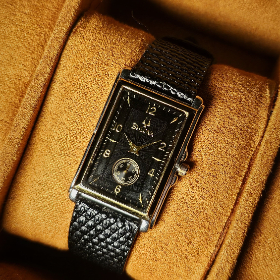 Vintage Bulova Tank Art Deco Style with Subsecond