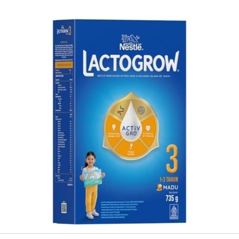 

Termurah!!! LACTOGROW 3 Madu Kemasan Box 735 gram