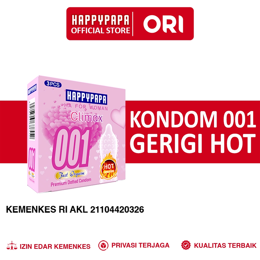 Kondom 001 Happypapa Gerigi Berduri Sensasi Hangat