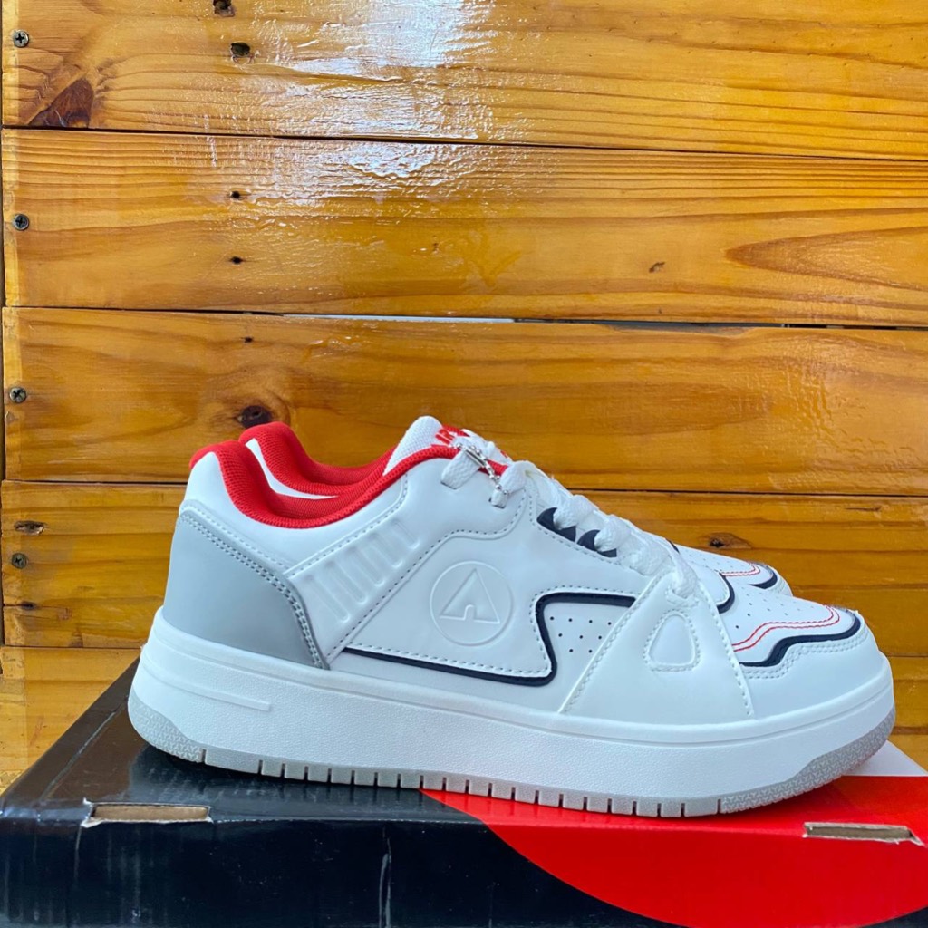 SEPATU AIRWALK PRIA COD TERBARU AIRWALK CHILTON WHITE RED LEATHER KULIT MAN ORIGINAL MURAH CASUAL SN