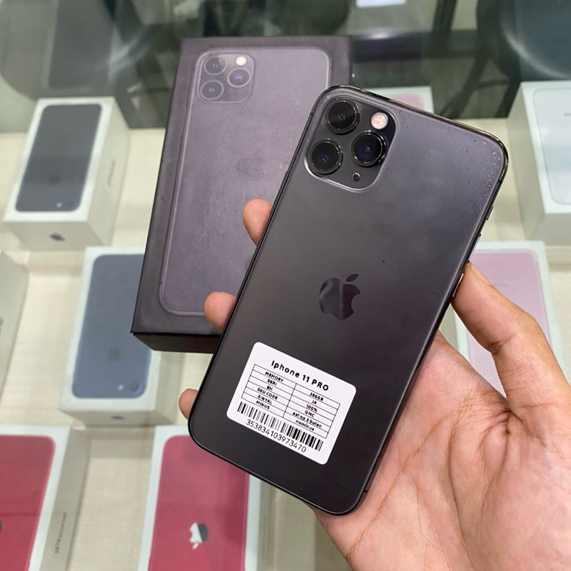 iphone 11 pro 256gb second inter sinyal all operator 3 bulan fullset warna gray