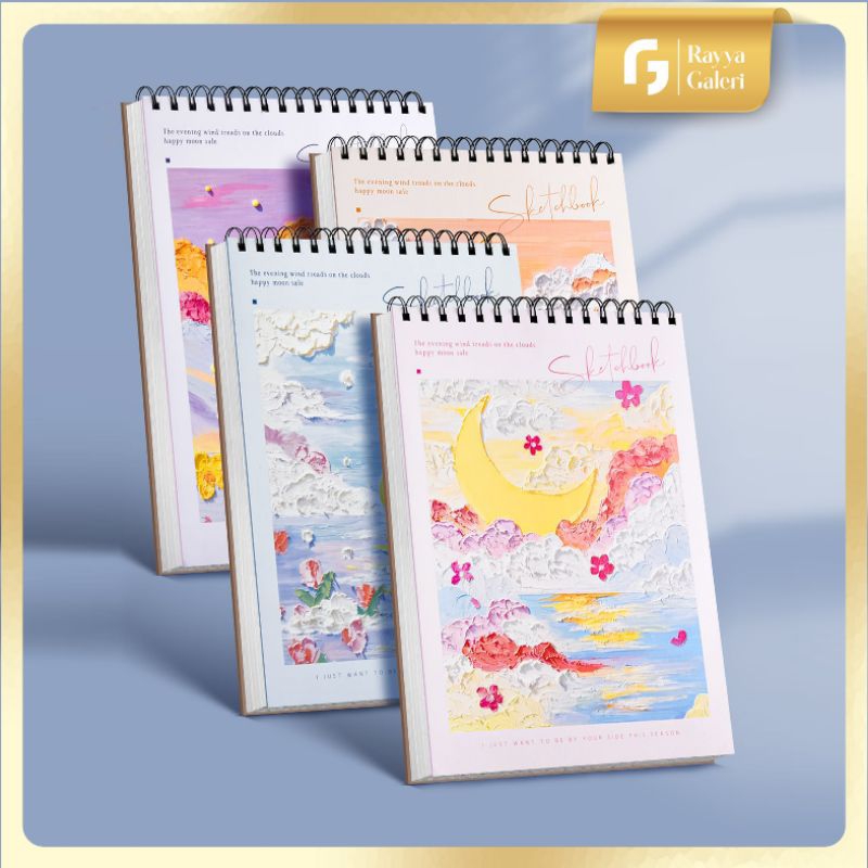 

Buku Sketchbook A4 Buku Gambar Vertikal Jilid Spiral Aesthetic Buku Sketsa 45 Lembar /90 Halaman