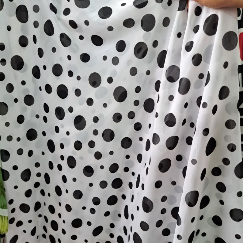 kain bahan ceruti | kain ceruti babydol motif polkadot | kain ceruti premium dn