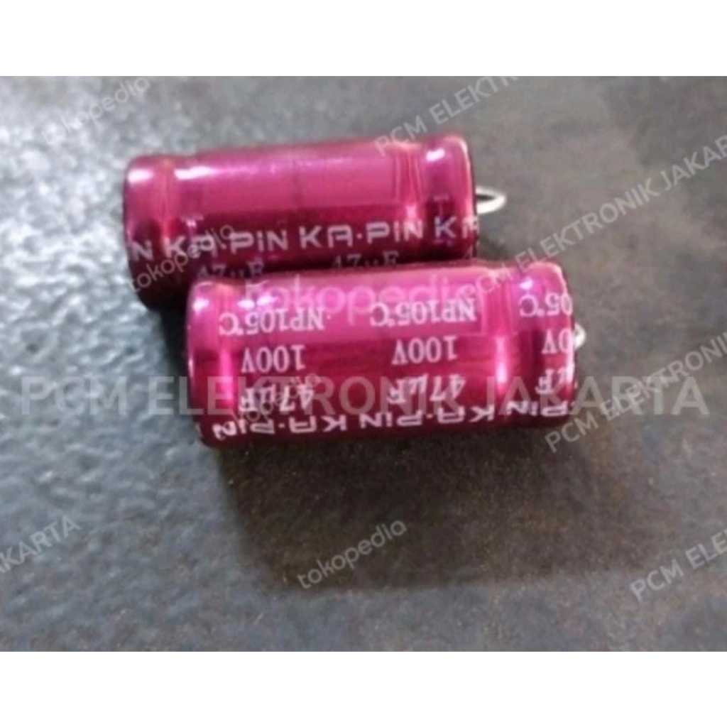 RE3823 kapasitor nonpolar non polar spt 47uf 47 uf 100v 100 volt by PCM LTC GLODOK