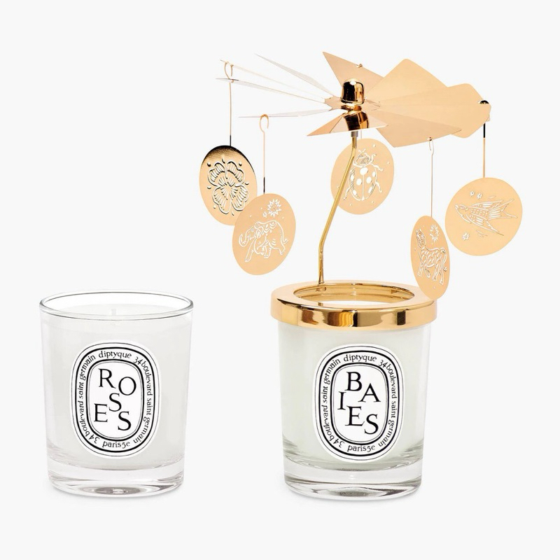 Diptyque Coffret Carrousel Baies et feu de Bois 2x70g+paperbag