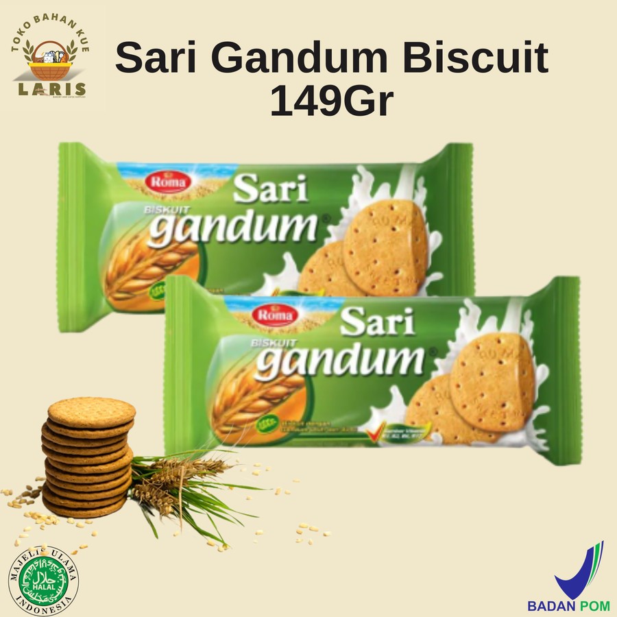 

ROMA SARI GANDUM BISCUIT ROLL 149 GRAM