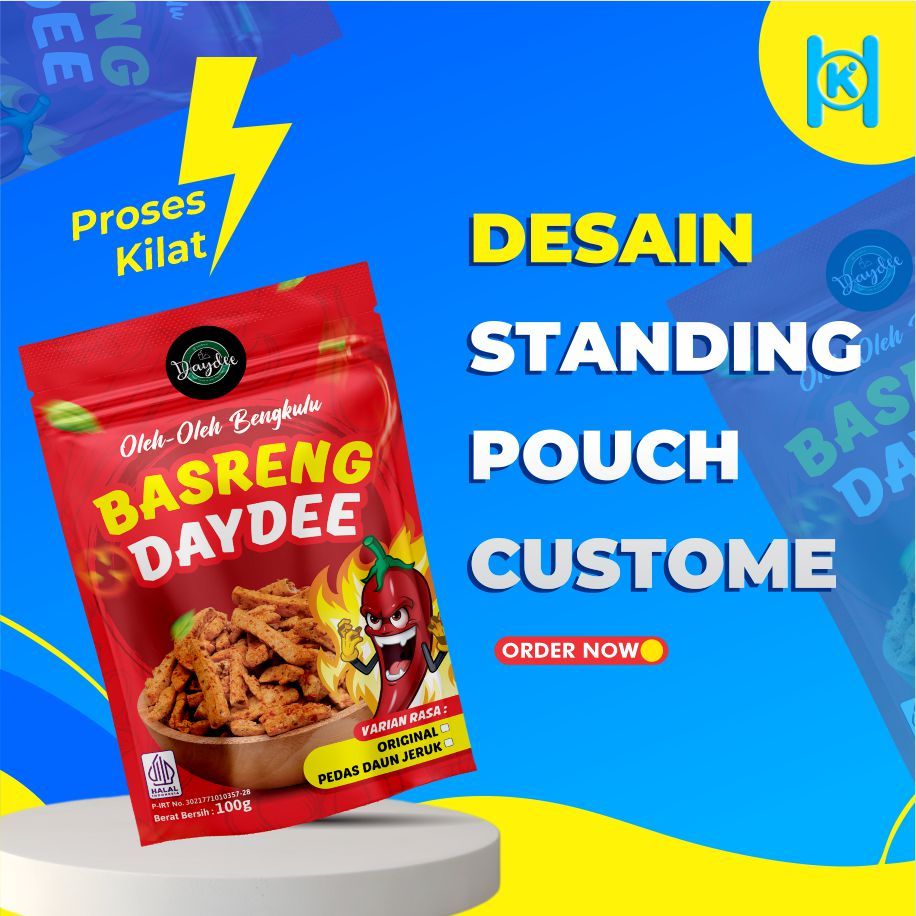 (DESAIN ONLY) JASA DESAIN KEMASAN STANDING POUCH CUSTOME | PRODUK LABEL MAKANAN | DESIGN PACKAGING S