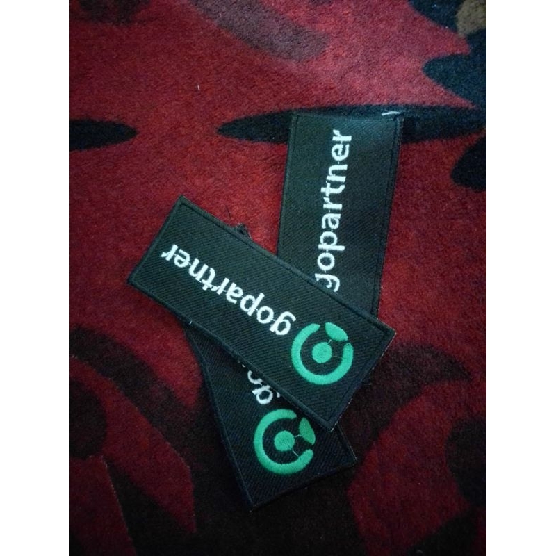 Emblem Bordir Logo GOPARTNER Dada Ukuran 10x5cm Bordir Komputer High Quality Murah Dan Berkualitas