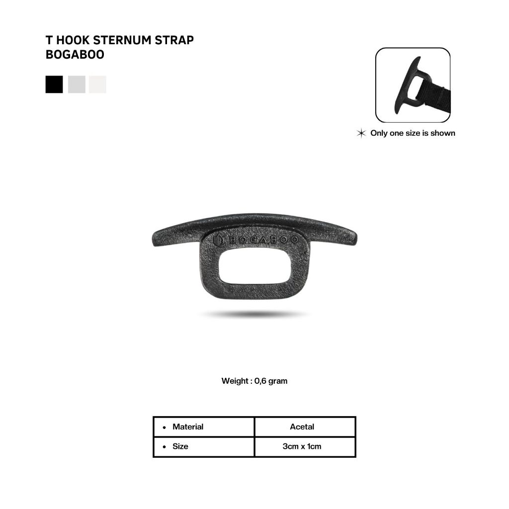 BOGABOO duraflex duragon sternum BUCKLE ASETAL - T hook sternum ASETAL - STRAPAS BUCKEL ASETAL - PEN