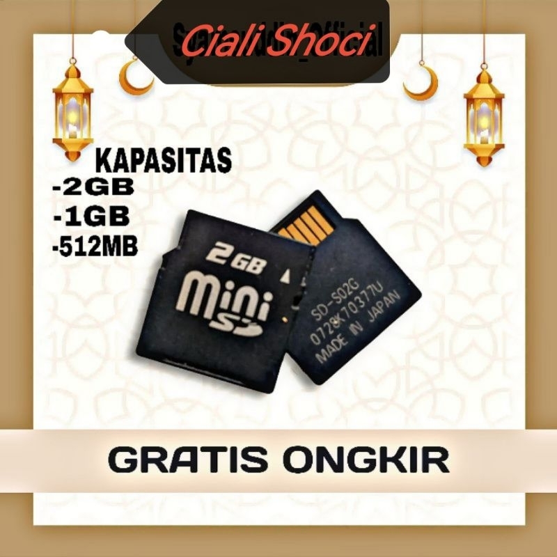 MEMORY MINI SD CARD VGEN 2GB 1GB 512MB SCOND ORIGINAL CABUTAN