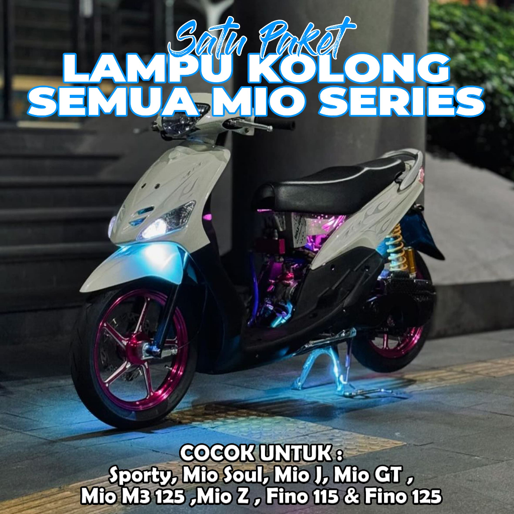 Sepaket Lampu Kolong Motor Yamaha Mio LED Strip Kedip 12 Volt
