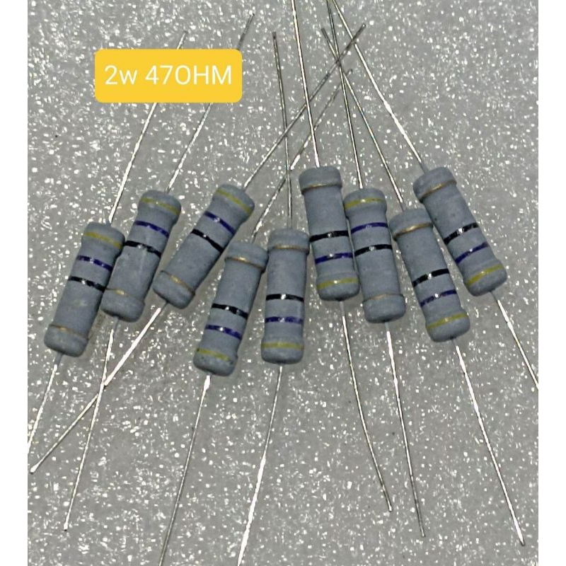 10BUAH RESISTOR 2WATT 47 OHM 2 WATT 47 OHM 2W 47OHM 2 WATT 47OHM