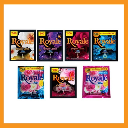 SoKlin Royale Renceng  isi 12 pcs - Royal Sachet Renceng softener pewangi pakaian