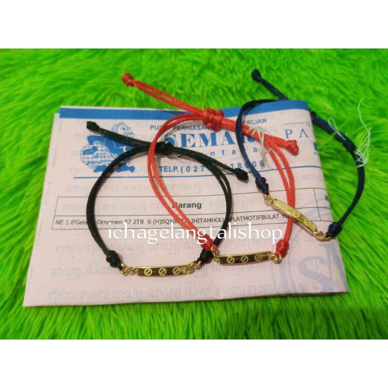gelang plat garis rantai 0,3 grm Semar Nusantara