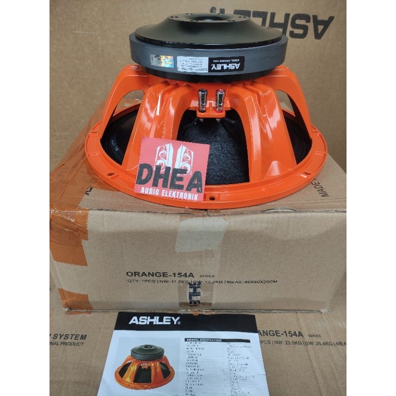SPEAKER KOMPONEN ASHLEY ORANGE-154A 15IN 1100WATT voice coil 4 inch  8 OHM 15 INCH original daun coa