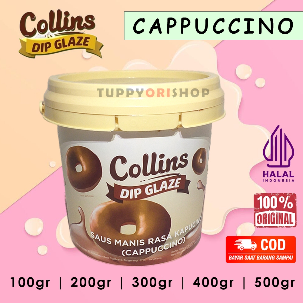 

Collins Dip Glaze Rasa Cappuccino EXP 11/25 | Saus Manis Pasta Selai Donat Roti Rasa Cappuccino
