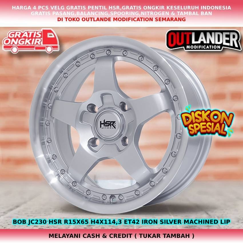 velg racing r15/ pcd 4x114,3, velg mobil Carry, Futura Evalia, Grand Livina dll velg hsr bob r15