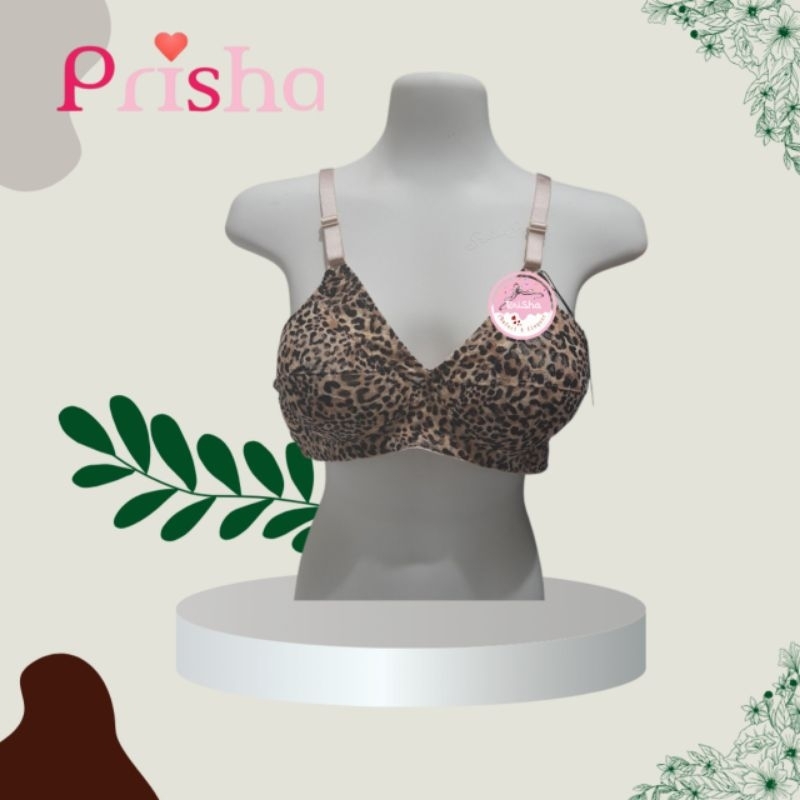 RB1 Prisha Bra Tanpa Kawat BH Tanpa Kawat Bra Busa Tipis BH Busa Tipis Bra Motif Macan BH Motif