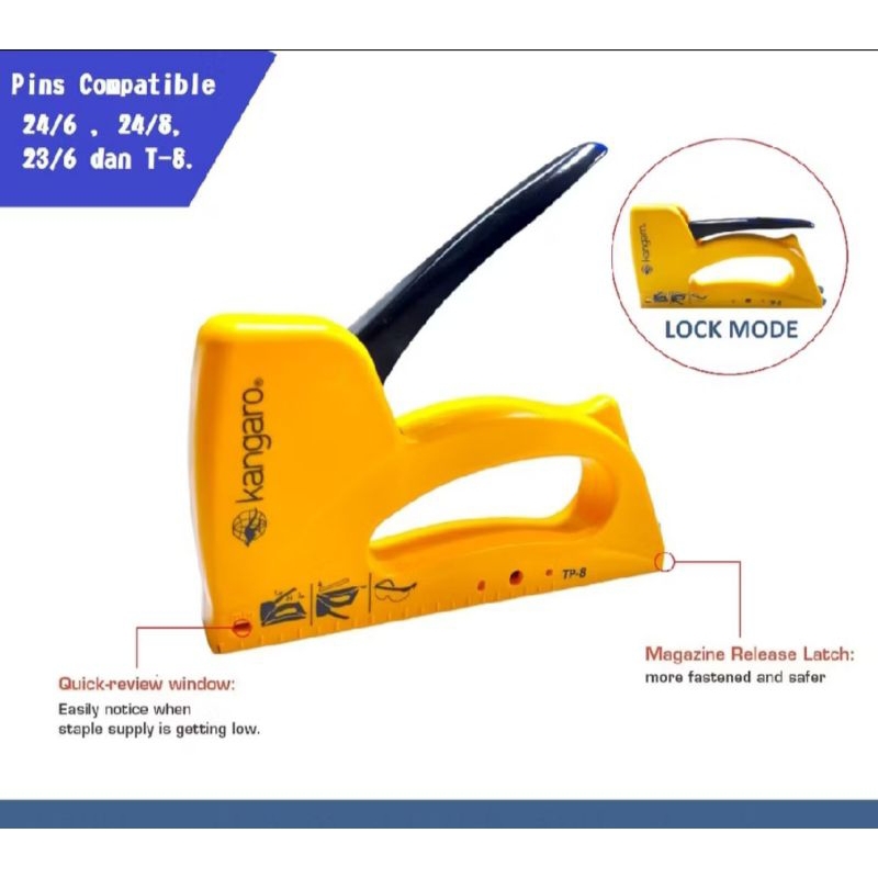 

GROSIR Alat Stapler Tembak / Hekter Tembak / Gun Tacker Kangaro TP-8