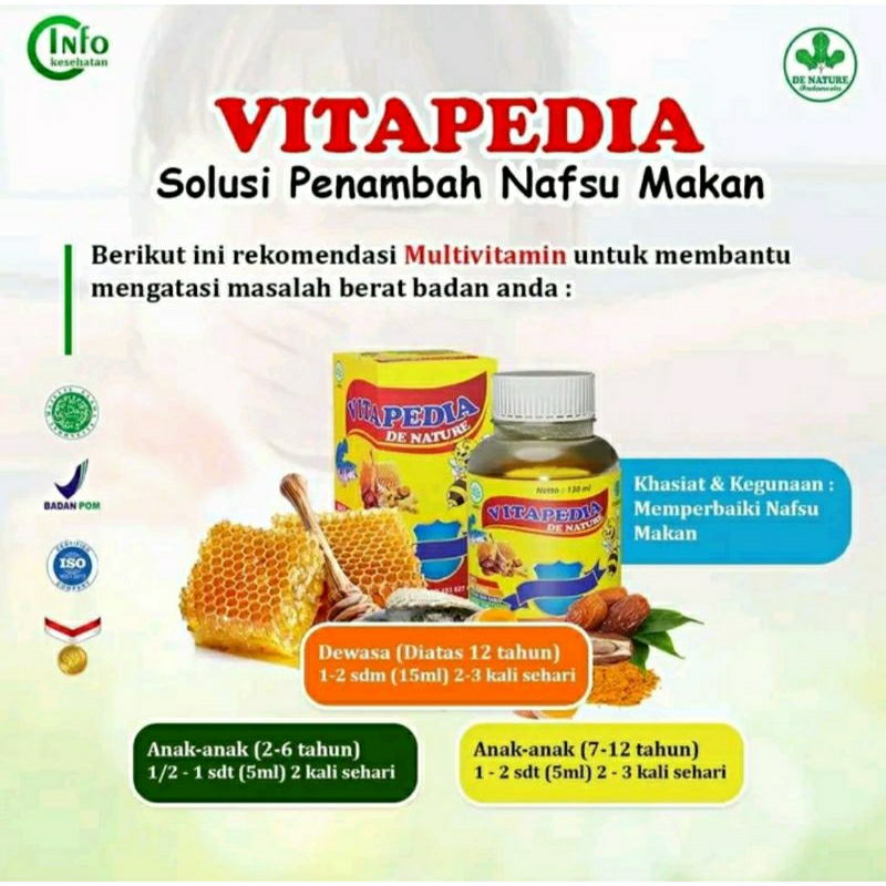 

Madu Vitapedia solusi penambah nafsu makan