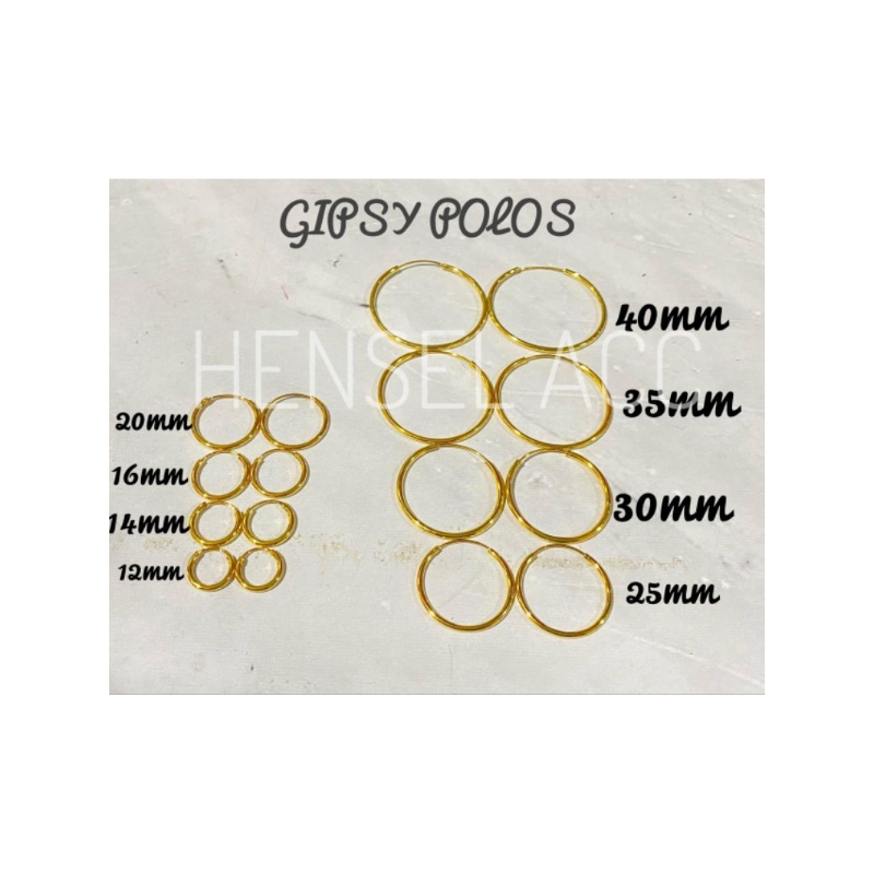 Anting Emas Gold Gipsy Polos Bayi Anak Wanita Perempuan Imitasi
