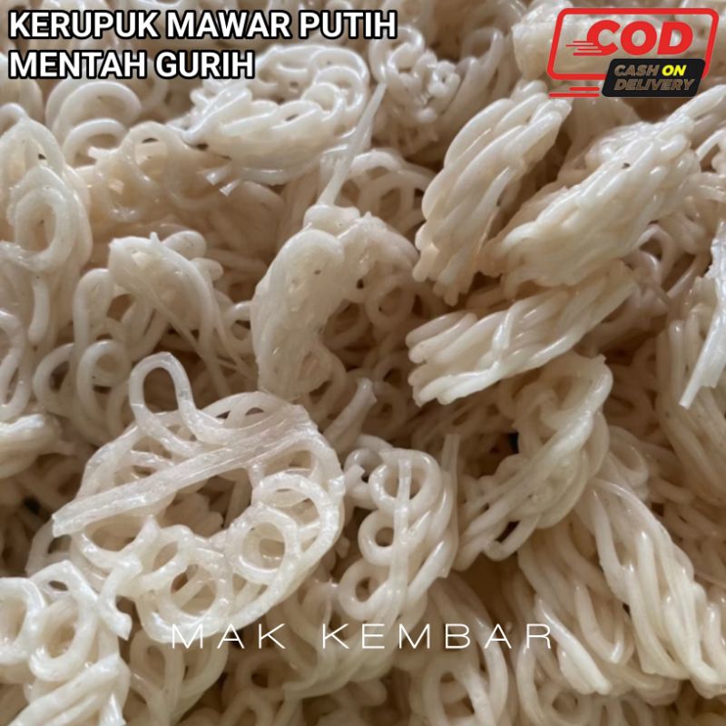 

Kerupuk Mawar Gurih Renyah Kemasan 500gr Kerupuk Krupuk Seblak Mawar Putih