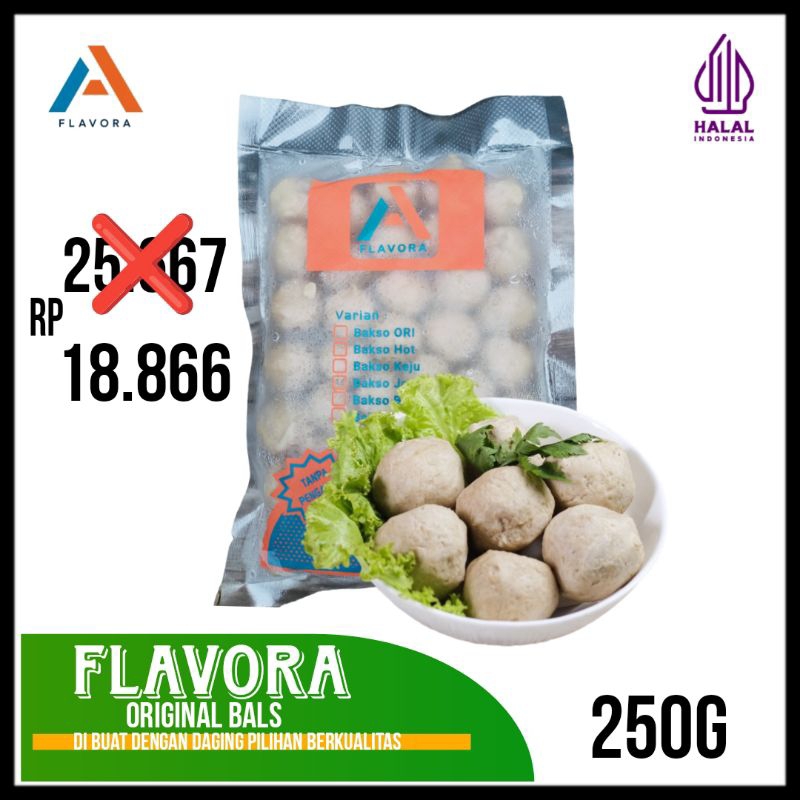 

FLAVORA MEATBALS 250gr | Bakso sapi kualitas premium isi 25 butir