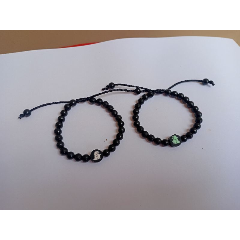 2pcs gelang couple dino / gelang couple persahabatan / gelang couple untuk pasangan