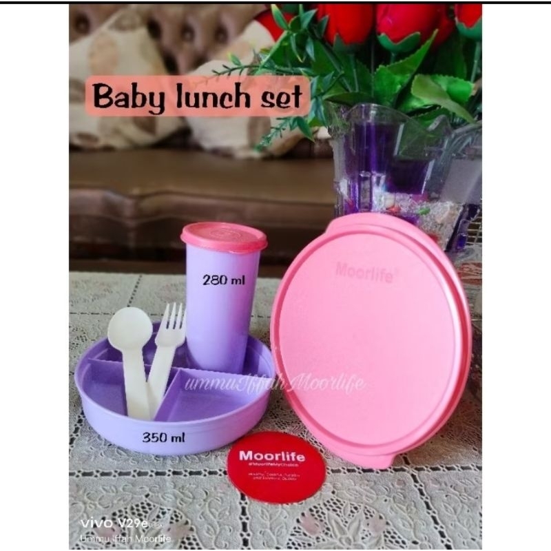 baby lunch set moorlife tempat bekal anak