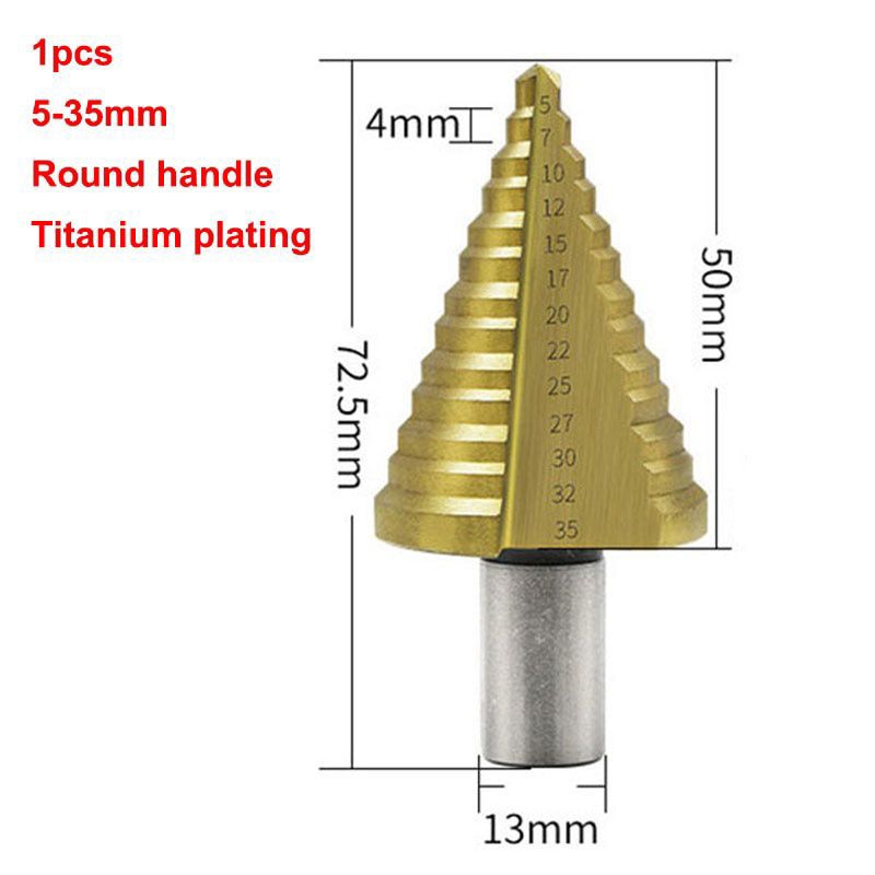 Drill Mata Bor Pagoda 5-35mm HSS Step Titanium Drill Besi Kerucut cone