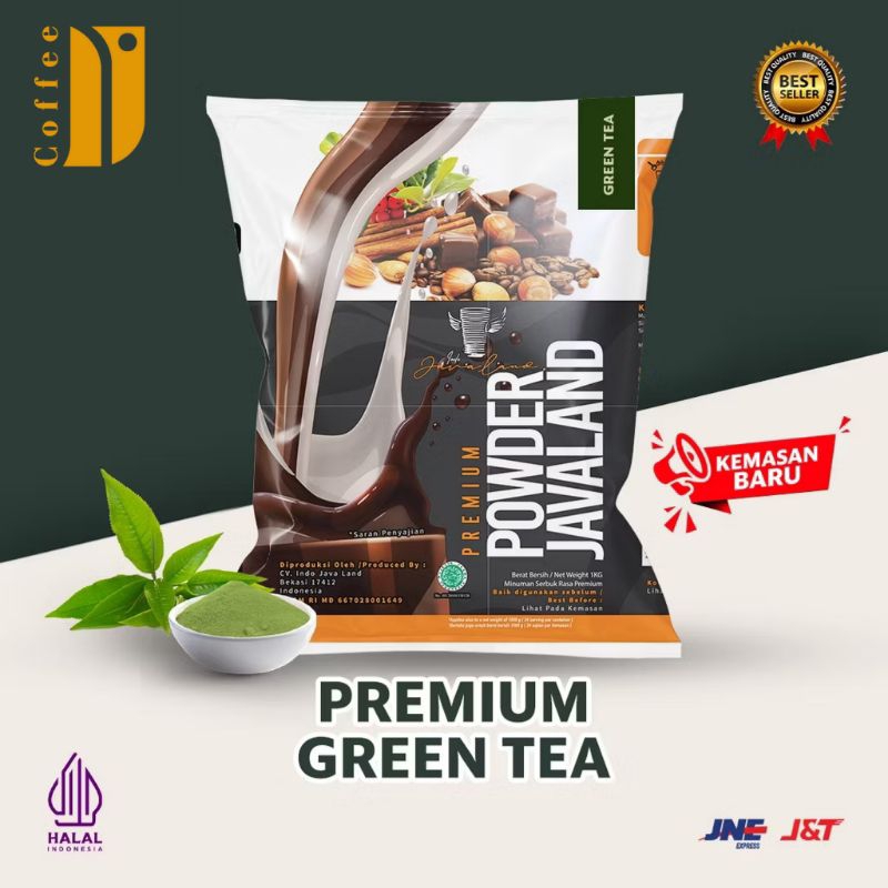 

JAVALAND POWDER Bubuk Minuman Premium Rasa Green tea kemasan 250 g for tester