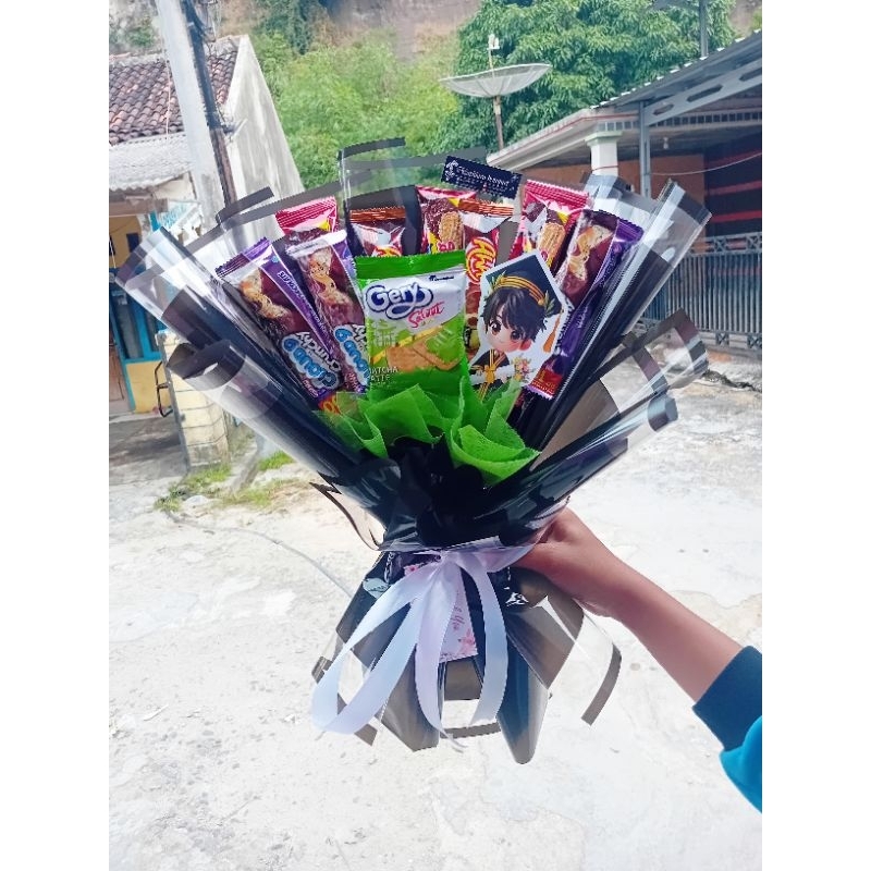 

Buket Snack, buket wisuda, buket simple